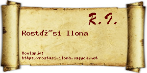 Rostási Ilona névjegykártya